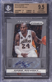 2013-14 Panini Prizm Autographs #140 Kobe Bryant Signed Card - BGS GEM MINT 9.5/BGS 10
